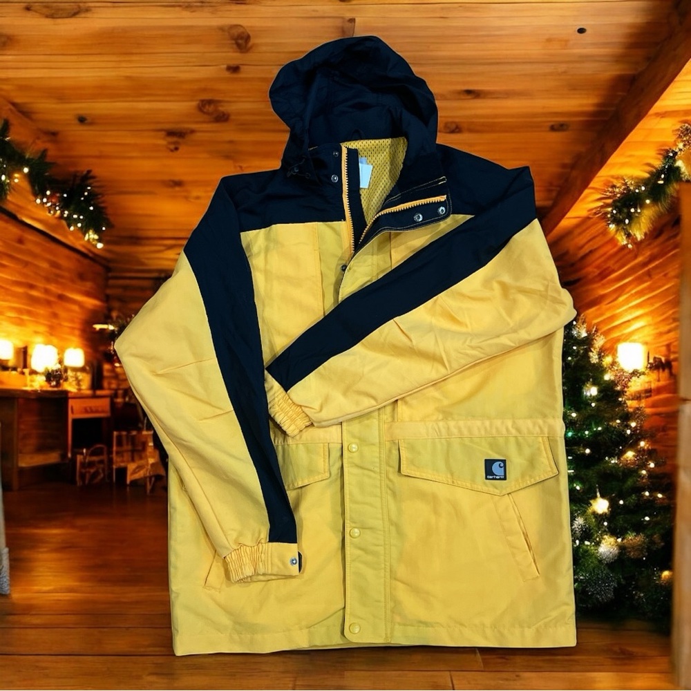 Carhartt Yellow and Black Raincoat